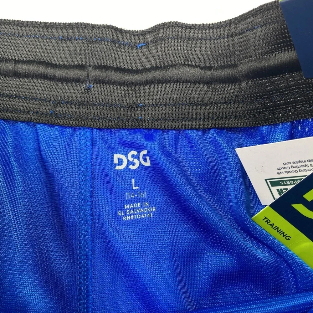 DSG Boys Youth Pocketless Shorts Size‎ Large Blue Athletic Fit Athletic